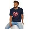 3D Heart Unisex Softstyle Graphic Tee Shirt - Image 4
