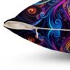 Multicolor Blue Eyes Elegantly Designed Square Cushion Pillow - Image 4