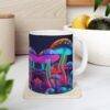 Neon Mushrooms Coffee Tea Ceramic Mug 11oz - Image 6