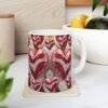 3D Hearts Coffee Tea Ceramic Mug 11oz - Image 2