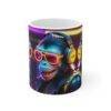Futuristic Music Loving Fun Gorilla Coffee Tea Ceramic Mug 11oz - Image 5