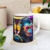 Futuristic Music Loving Fun Gorilla Coffee Tea Ceramic Mug 11oz - Image 2