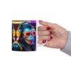 Futuristic Music Loving Fun Gorilla Coffee Tea Ceramic Mug 11oz - Image 7