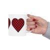 Plaid Heart Ceramic Mug 11oz - Image 6