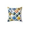 Multicolor Shapes and Leaves Cushion Square Pillow - Image 2
