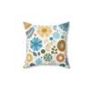 Multicolor Wildflowers and Sun Square Cushion Pillow - Image 2