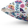 Butterflies and Wild Flowers Square Cushion Pillow - Image 3
