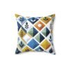 Multicolor Shapes and Leaves Cushion Square Pillow - Image 4