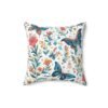 Multicolor Butterflies and Wild Flowers Square Cushion Pillow - Image 4