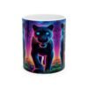 Enchanted Wild Cat in the Forrest Coffee Ceramic Mug 11oz - Image 3