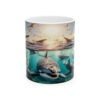 Whales in the Ocean Ceramic Coffee Mug 11oz