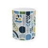 Shapes & Wild Flowers Plant Leaves Ceramic Mug 11oz - Image 4