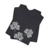 Black and White Clover Leaf Jersey Short Sleeve Tee Shirt - Image 6