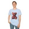 Flowers Design X Teddy Bear Unisex Funny Graphic Tee Shirt - Image 3