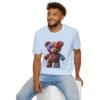 Flowers Design X Teddy Bear Unisex Funny Graphic Tee Shirt - Image 2