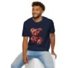 Flowers Design X Teddy Bear Unisex Funny Graphic Tee Shirt - Image 6