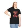 Flowers Design X Teddy Bear Unisex Funny Graphic Tee Shirt - Image 4