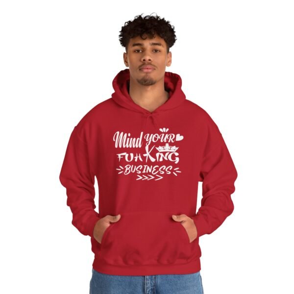 Mind Your Fuh King Business Unisex Heavy Blend™ Hooded Sweatshirt - Image 33
