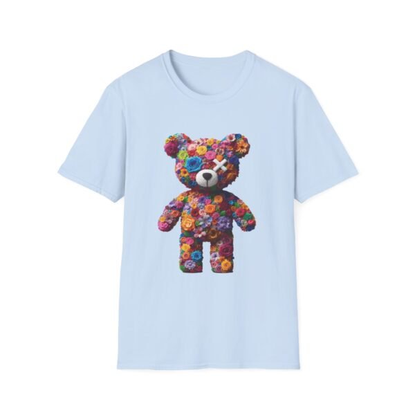 Flowers Design X Teddy Bear Unisex Funny Graphic Tee Shirt - Image 7