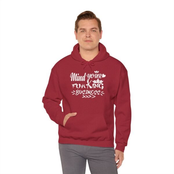Mind Your Fuh King Business Unisex Heavy Blend™ Hooded Sweatshirt - Image 31
