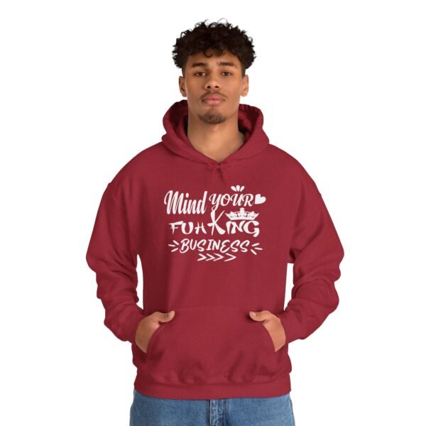 Mind Your Fuh King Business Unisex Heavy Blend™ Hooded Sweatshirt - Image 30