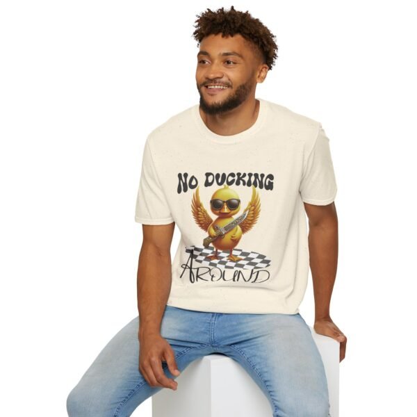 No Ducking Around Yellow Duck Wearing Sunglasses  Unisex T Shirt - Image 3