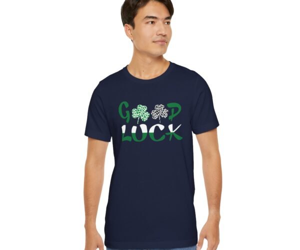 Alternative view of Clover Leaf Good Luck Jersey Short Sleeve Tee Shirt