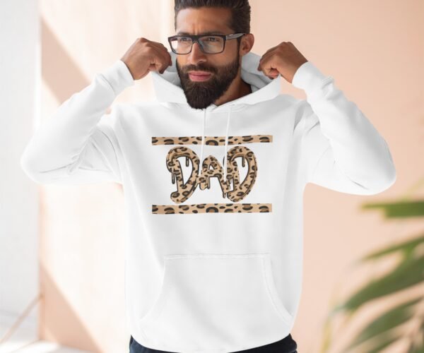DAD Leopard Print Three-Panel Fleece Hoodie
