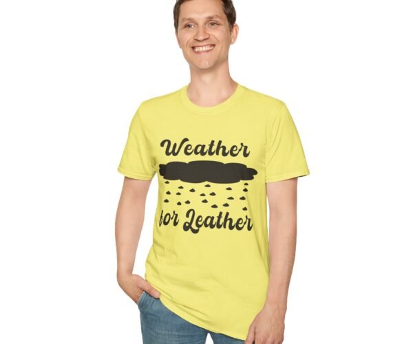 Alternative view of Weather for Leather Unisex T Shirt