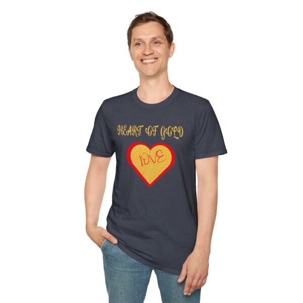 Gold Heart Unisex T-Shirt - Image 2