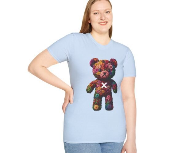 Flowers Design X Teddy Bear Unisex Funny Graphic Tee Shirt