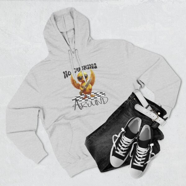 No Ducking Around Duckling With Sunglasses Three-Panel Fleece Hoodie - Image 6