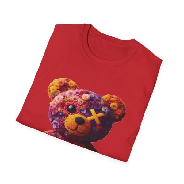Multicolor Flowers Teddy Bear Unisex Funny Graphic Tee Shirt - Image 6