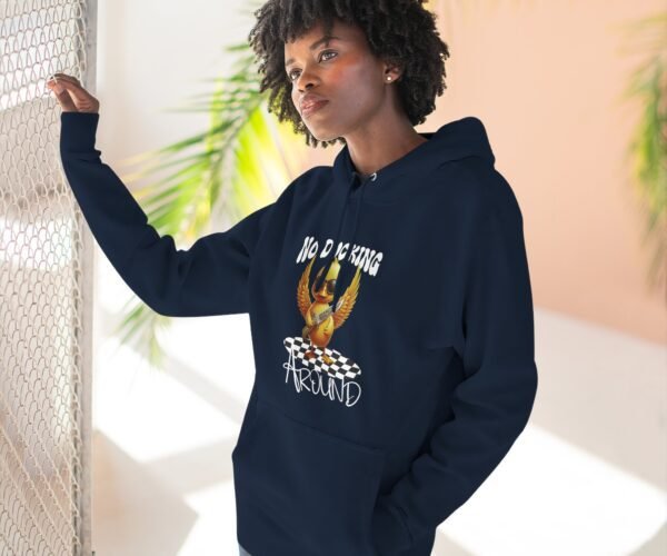 Alternative view of No Ducking Around Duckling With Sunglasses Three-Panel Fleece Hoodie