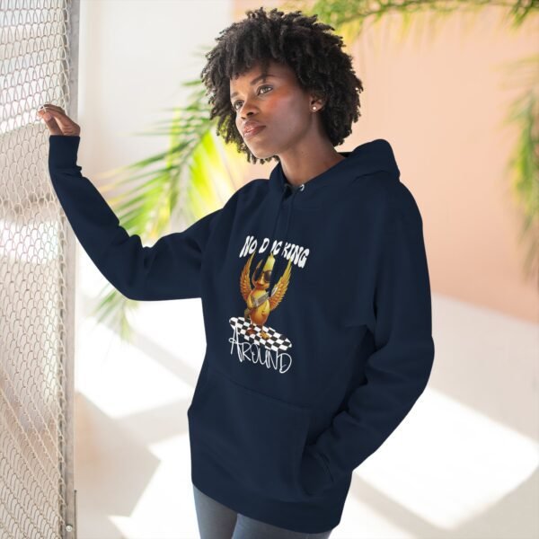 No Ducking Around Duckling With Sunglasses Three-Panel Fleece Hoodie - Image 2