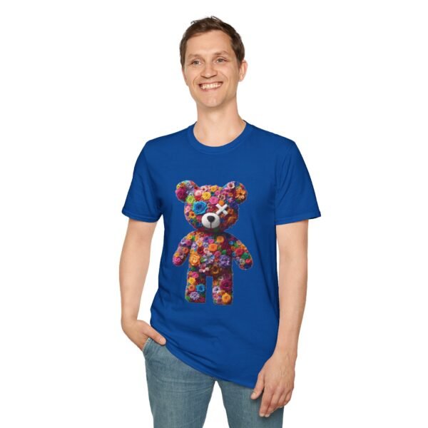 Flowers Design X Teddy Bear Unisex Funny Graphic Tee Shirt - Image 6