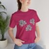 Black and White Three Leaves Clover Design Tee Shirt