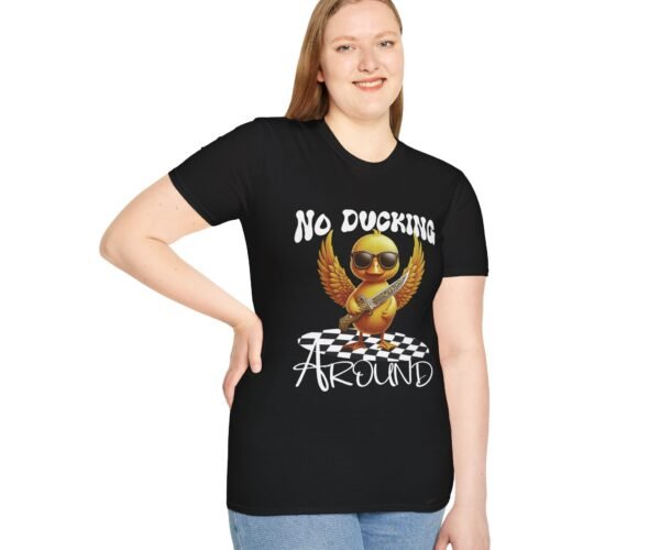Alternative view of No Ducking Around Yellow Duck Wearing Sunglasses  Unisex T Shirt
