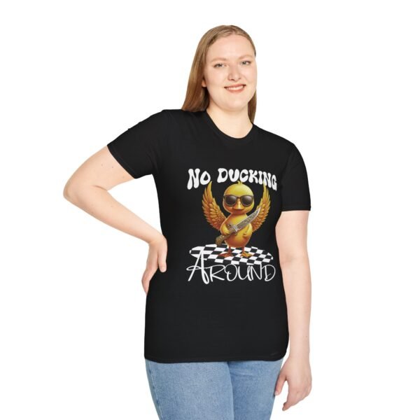 No Ducking Around Yellow Duck Wearing Sunglasses  Unisex T Shirt - Image 2