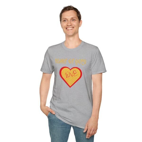 Gold Heart Unisex T-Shirt - Image 5