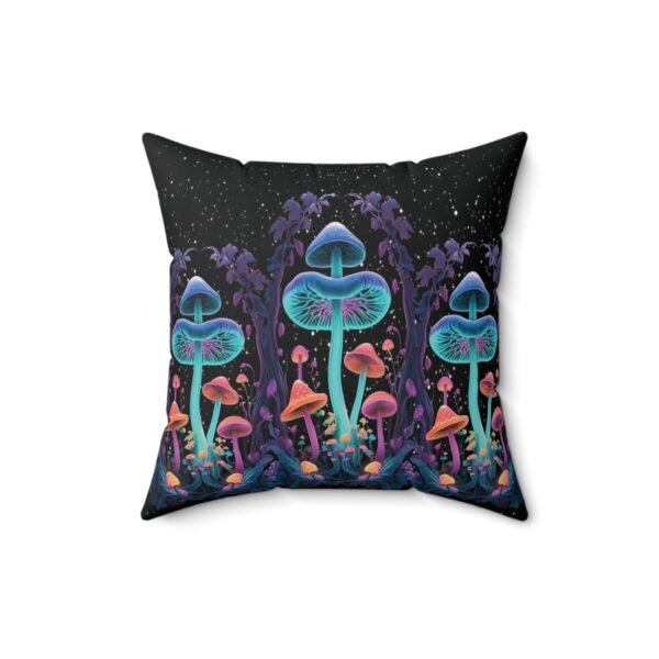 Neon Mushroom Square Cushion Pillow - Image 5
