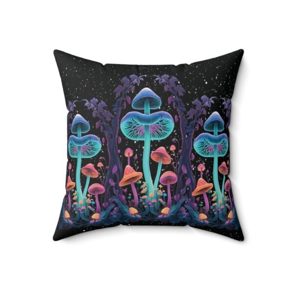 Neon Mushroom Square Cushion Pillow - Image 7