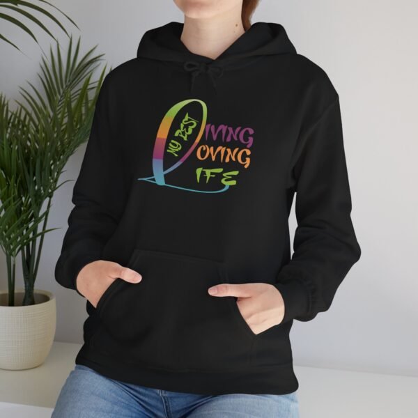Living Loving My Best Life Unisex Heavy Blend™ Hooded Sweatshirt - Image 5