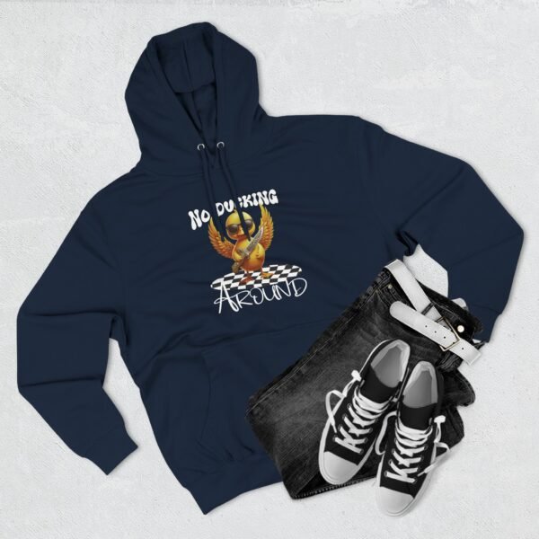 No Ducking Around Duckling With Sunglasses Three-Panel Fleece Hoodie - Image 4