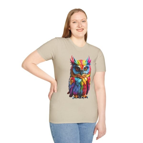 Multicolor Owl Unisex T Shirt - Image 3