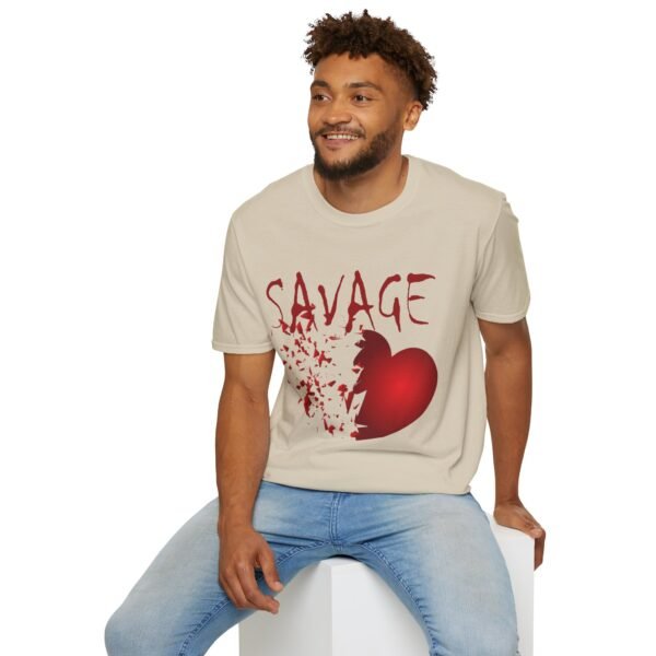 Savage Broken Heart Unisex T Shirt - Image 3