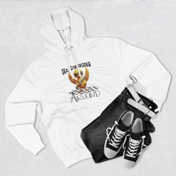 No Ducking Around Duckling With Sunglasses Three-Panel Fleece Hoodie - Image 5