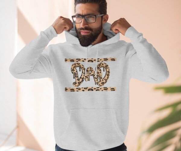 Alternative view of DAD Leopard Print Three-Panel Fleece Hoodie