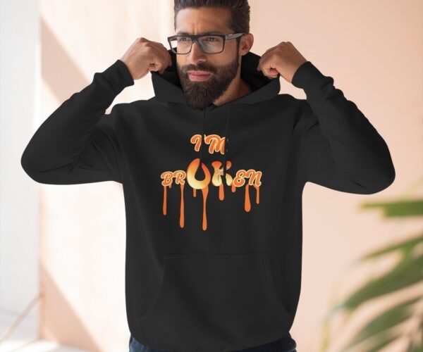 I'm OK Broken Three-Panel Fleece Hoodie