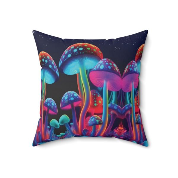Neon Mushroom Square Cushion Pillow - Image 7